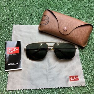 Ray-Ban Caravan Polished Gold/Green 62 mm Sunglasses RB3636 919631 62-15